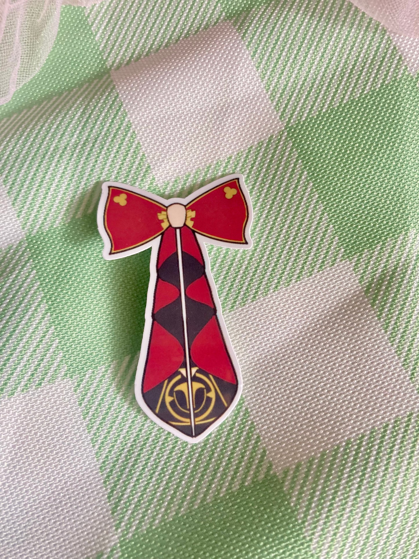 Pom Pom Bow Sticker