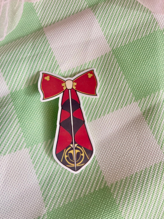 Pom Pom Bow Sticker